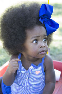 Close-up portrait of cute baby