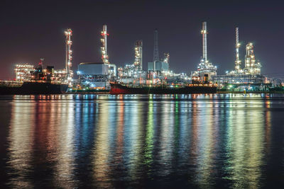 Beautiful sunset  petrochemical oil refinery factory plant cityscape , landscape thailand