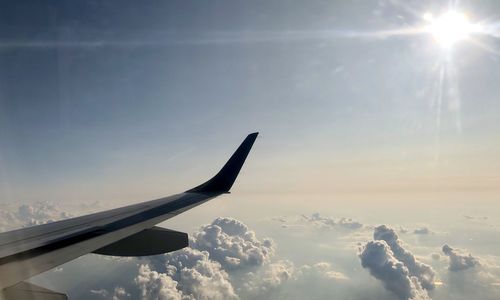 Airplane flying in sky