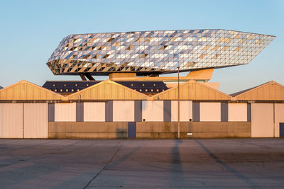 Built structure against clear blue sky