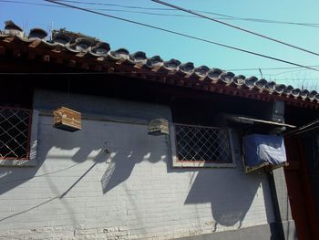 Low angle view of built structure against sky