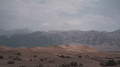 Scenic view of desert against sky