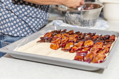 Close-up of food on table