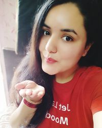 Close-up portrait of a girl