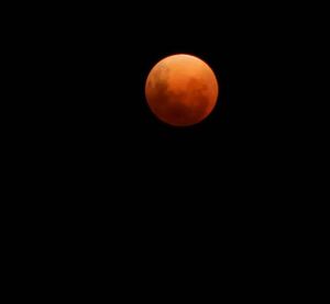 Low angle view of moon in sky