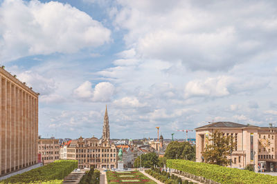 High angle view of cityscape