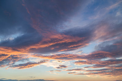 Low angle view of dramatic sky