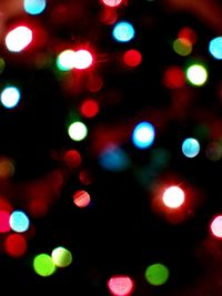 Defocused image of illuminated christmas lights