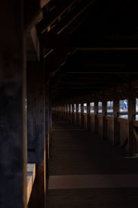 Empty corridor in building