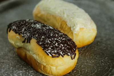 Close-up of orange on table