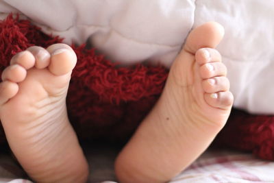 Close-up of person's feet