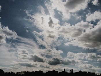 Low angle view of cloudy sky
