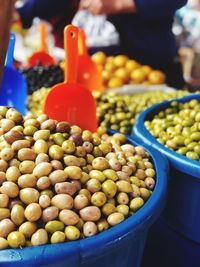 Close-up of fruits for sale at market stall