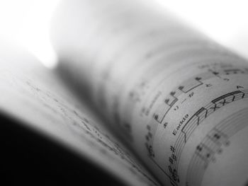 Close-up of music sheets