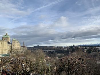 Panoramic view of buildings against sky