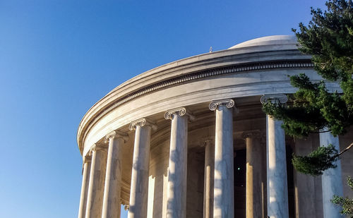 Low angle view of castle against clear sky