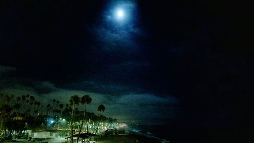 Low angle view of moon in sky