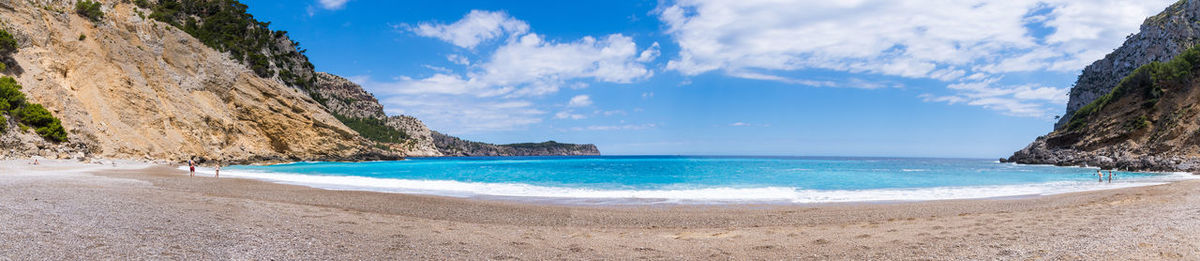 Panoramic view of beach against sky