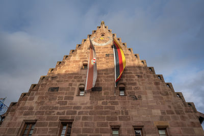 Low angle view of temple against sky