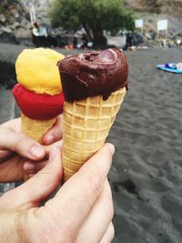 Close-up of ice cream cone