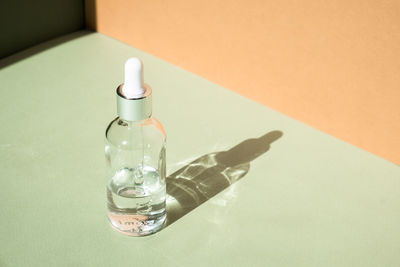 Dropper glass bottle mock-up. body treatment and spa. natural beauty products. 