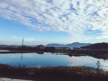 Reflection of clouds in water