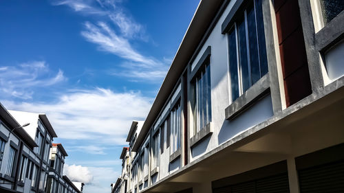 Low angle view of buildings against sky