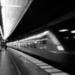 Train at subway station