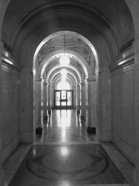 Interior of empty corridor