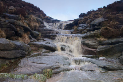 Scenic view of waterfall