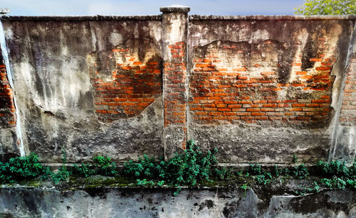 Close-up of weathered wall