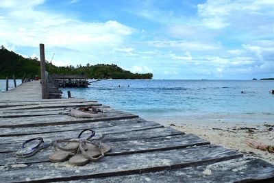 Pier on sea