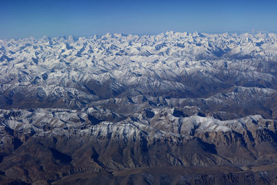 Scenic view of snowcapped mountains