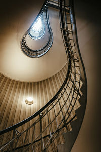 Low angle view of spiral staircase