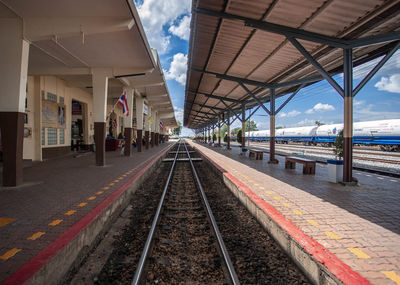 View of railroad station platform
