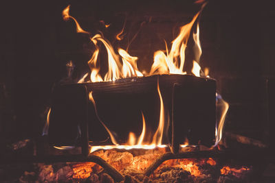 Cozy fireplace setting