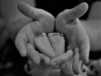Close-up of baby hands