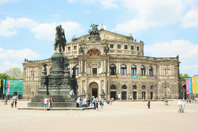 View of historical building against cloudy sky