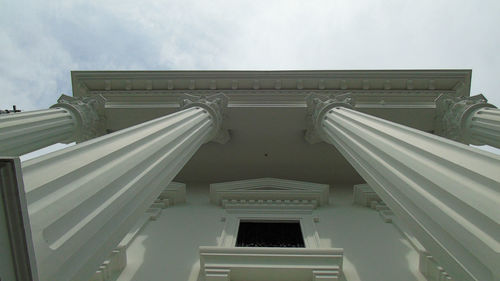 Low angle view of historic building against sky