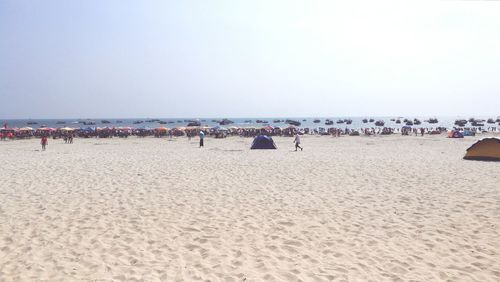 Tourists on the beach