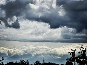 Low angle view of storm clouds in sky