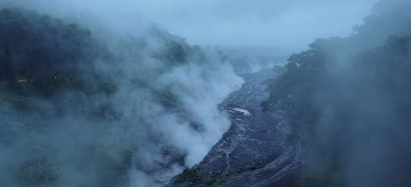 Panoramic view of mountains against sky