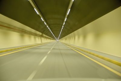 Empty illuminated tunnel