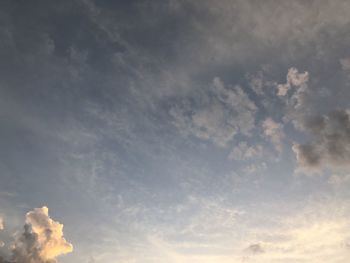 Low angle view of clouds in sky