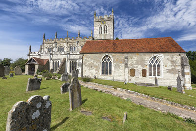 Exterior of historic building against sky