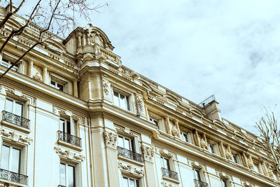 Low angle view of historic building against sky