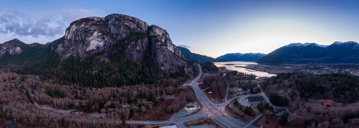 Panoramic view of mountains against sky