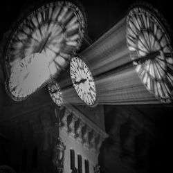 Low angle view of illuminated building