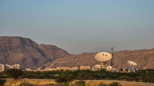 Scenic view of landscape against clear sky