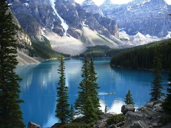 Scenic view of moraine lake